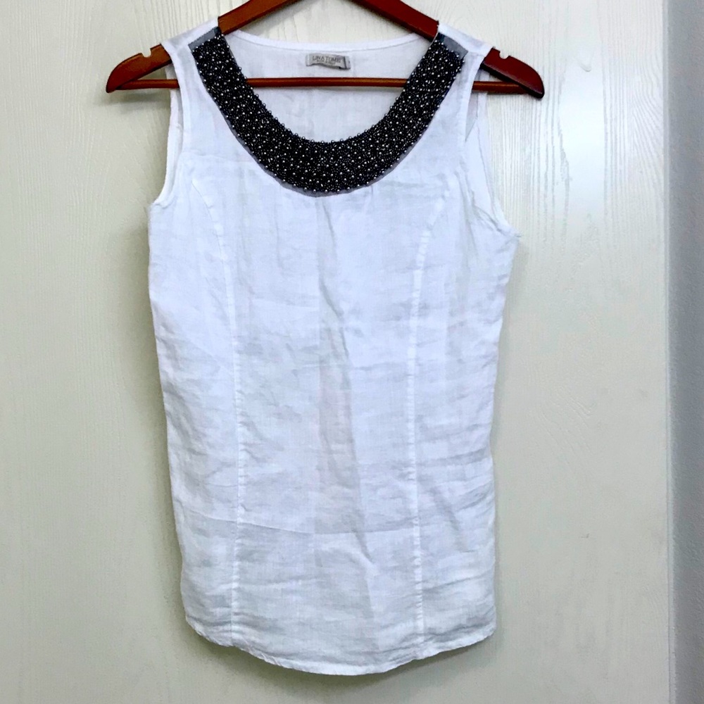 Lina Tomei Small Sleeveless Linen top